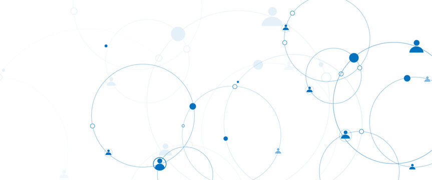 Vectors Big data visualization, Plexus circles connection for global communication and technology futuristic internet network speed connection white background. 