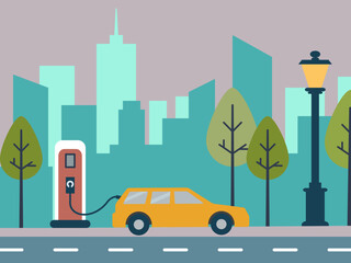 Charging electric vehicle at power station