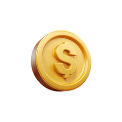 Obraz premium Golden Dollar Coin with Embossed Symbol Representing Finance Investment and Economy