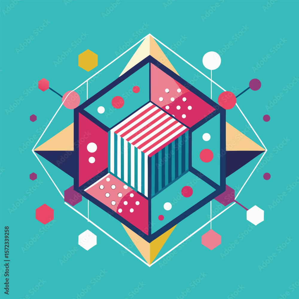 Poster abstract simple geometric vector seamless pattern with gold line texture on white background. light 