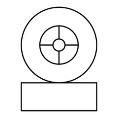 Fototapeta premium Skateboard Wheel Icon Vector