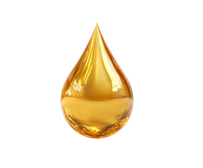 Golden Drop of Oil Liquid Gold Honey Drop Golden Elixir Precious Fluid on transparent background