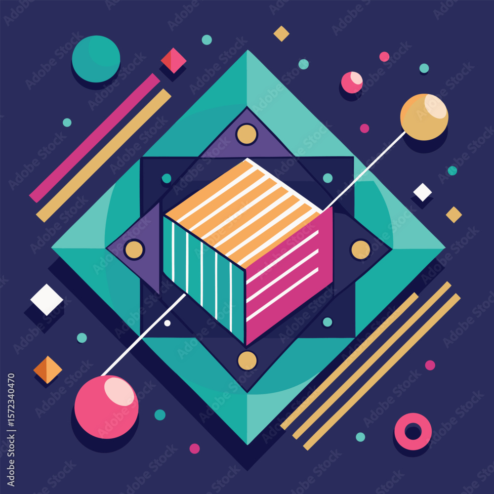 Poster abstract simple geometric vector seamless pattern with gold line texture on white background. light 