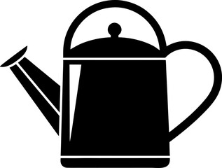 Black and White Watering Can Icon