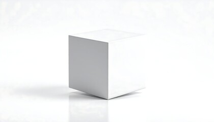 White cube on a white surface
