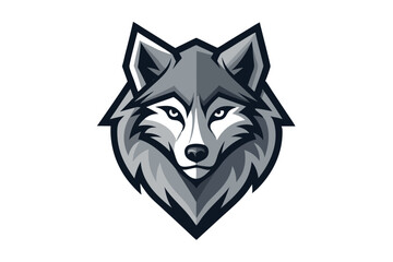 Fierce wolf gazes intently with striking monochrome head, the embodiment of majestic power