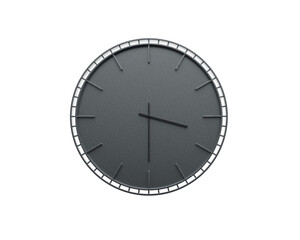 A Modern Dark Gray Wall Clock Three Thirty 3 30 Minimalist For Modern Interiors 3D Illustration