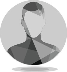 Anonymous Male Profile Icon | Abstract Geometric Avatar Placeholder