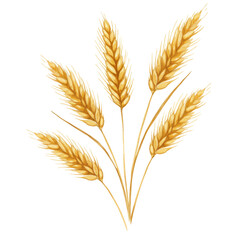 Golden Wheat Stalks: A cluster of ripe golden wheat stalks, symbols of harvest, abundance and prosperity.