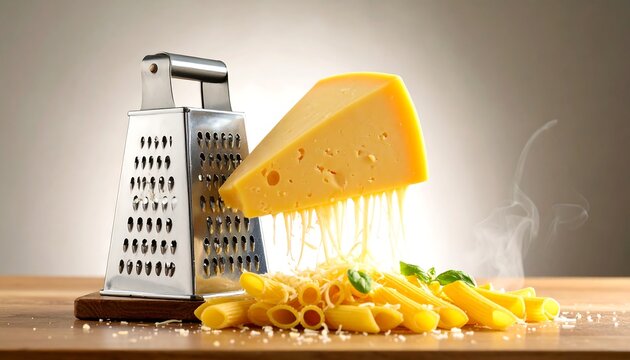 Grated cheese over pasta