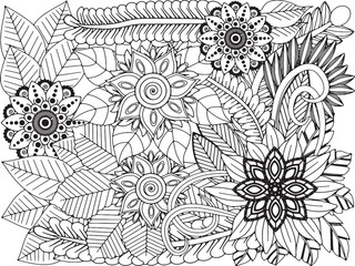 Flowers Coloring Pages For Adultes