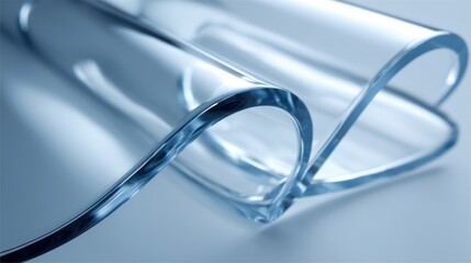 Abstract shapes of transparent material