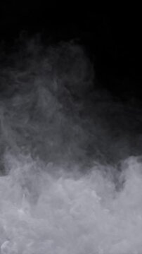Vertical smoke horror atmosphere on dark background effect rendering