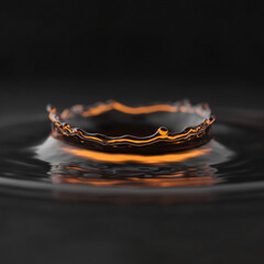 Water splash on dark background, Ambient music album artwork