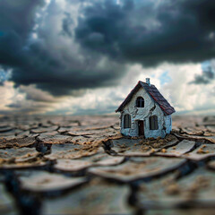 Shelter on the Brink: A Stark Symbol of Fragility