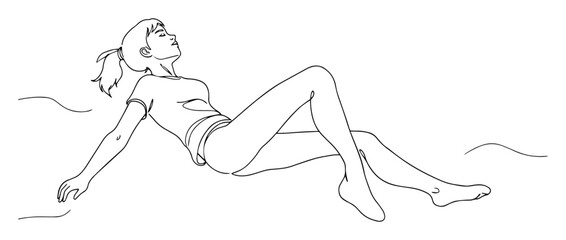 girl sitting in water