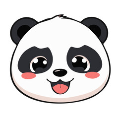 A happy joyful cute panda illustration cartoon character