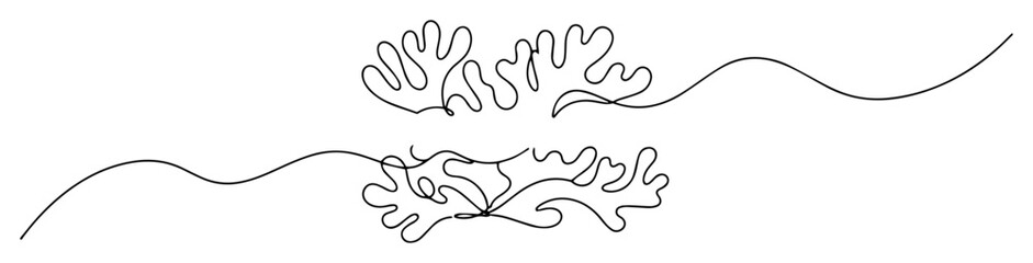 Obraz premium double coral plants under sea