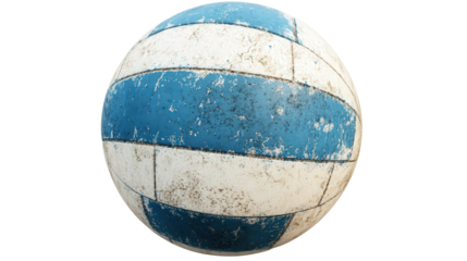 Water polo ball with texture zones, background isolated on a Transparent background, PNG file.