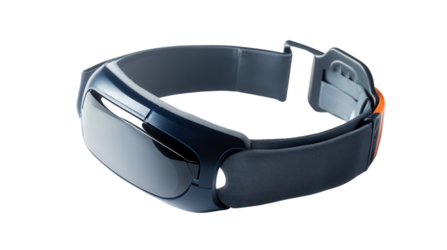 Wearable sleep apnea monitor, background isolated on a Transparent background, PNG file.