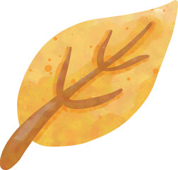 Hello Autumn Watercolor Clipart Set with Leaves, Pumpkin, Coffee, and Scarf