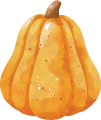 Hello Autumn Watercolor Clipart Set with Leaves, Pumpkin, Coffee, and Scarf