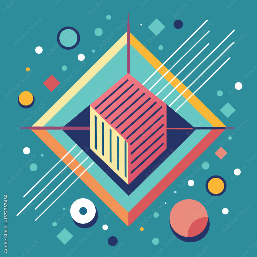 Poster abstract simple geometric vector seamless pattern with gold line texture on white background. light 