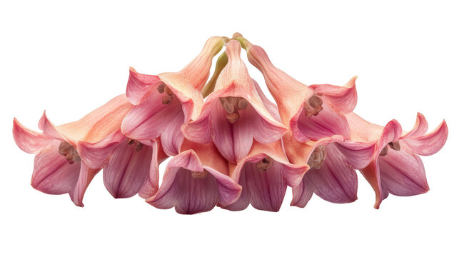 Unusual Dichorisandra thyrsiflora bloom background isolated on a Transparent background, PNG file.