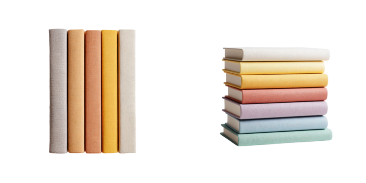 Books showcasing knowledge and learning, representing a sophisticated library or study, emphasizing literary culture and academic resources