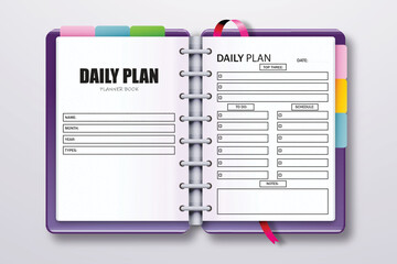 Daily planner printable design