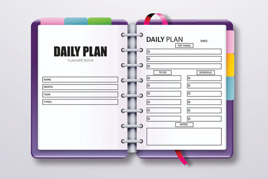 Daily planner printable design
