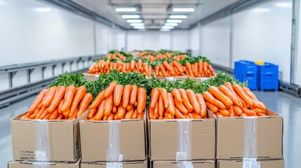 Efficient Fresh Produce Logistics Hub with Smart Inventory and Chilled Climate Control
