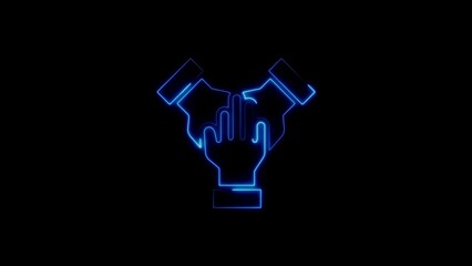 Illuminated hand gesture displaying middle finger symbolic of defiance and rebellion