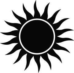 sun vector illustration on transparent background
