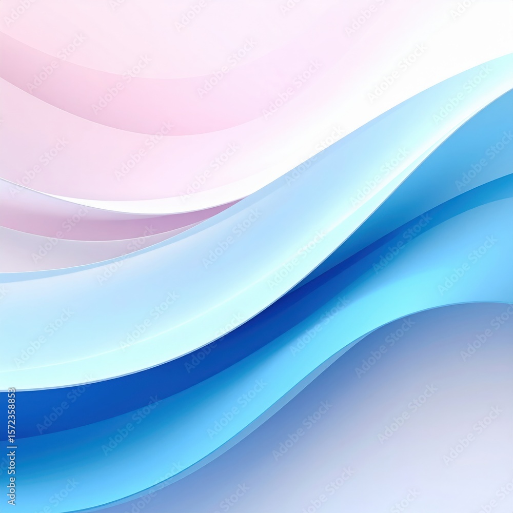 Poster dynamic waves of color flowing together abstract graphic design digital art tranquil environment aer