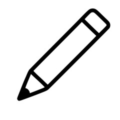 Simple Outline Pencil Stationery Tool Equipment Object Icon Symbol