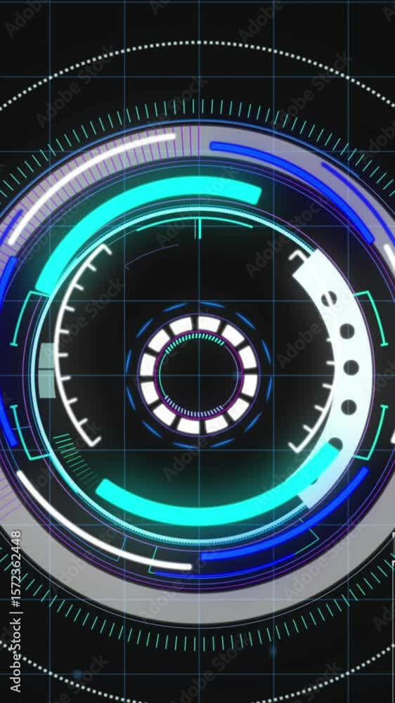 Aufkleber animation of scope scanning and data processing