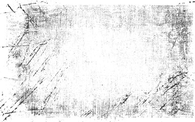 Old dusty grain film frame scratch overlay. Scratched dotted texture. Grainy grunge photo filter background. Vector White wall texture noise and overlay pattern texture frame stone pattern.	