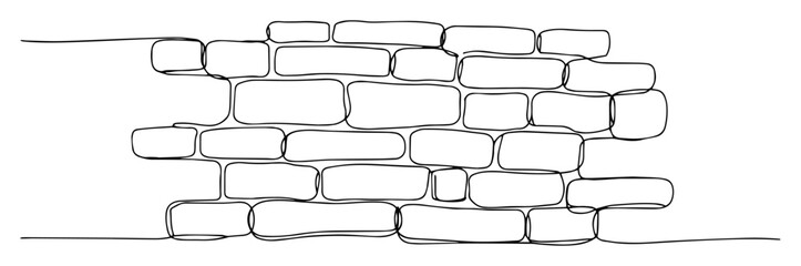 Obraz premium brick wall texture seamless line vector