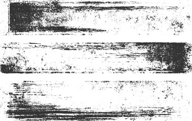 Dark textured horizontal brush strokes on white background abstract grunge