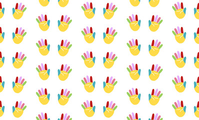 Obraz premium hand paint seamless pattern