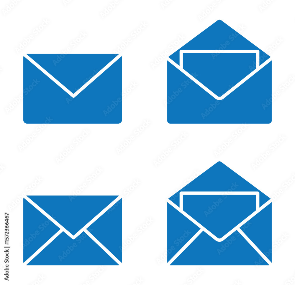 Poster mail or email icon set. envelope symbol with letter. email send message icon vector set isolated on 