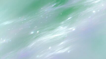 Ethereal Abstract Digital Art: Soft Green-White Hues & Serene Flow
