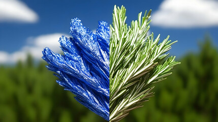 Blue Crystal and Rosemary Illustration