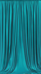 Teal Silk Drape 3D Render Background