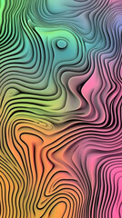 Abstract 3D Wave Background Illustration
