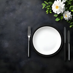 Elegant Dinner Table Setting Illustration