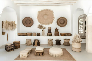 Bohemian Chic Interior Design Illustration