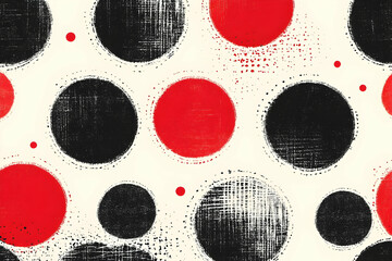 Abstract Red and Black Circle Illustration
