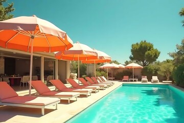 swimming pool in hotel resort